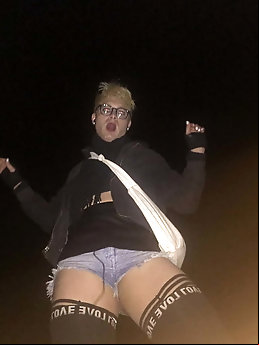 Sissy walking in public