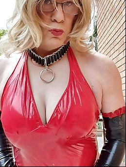 Rachel Latex in Red PVC